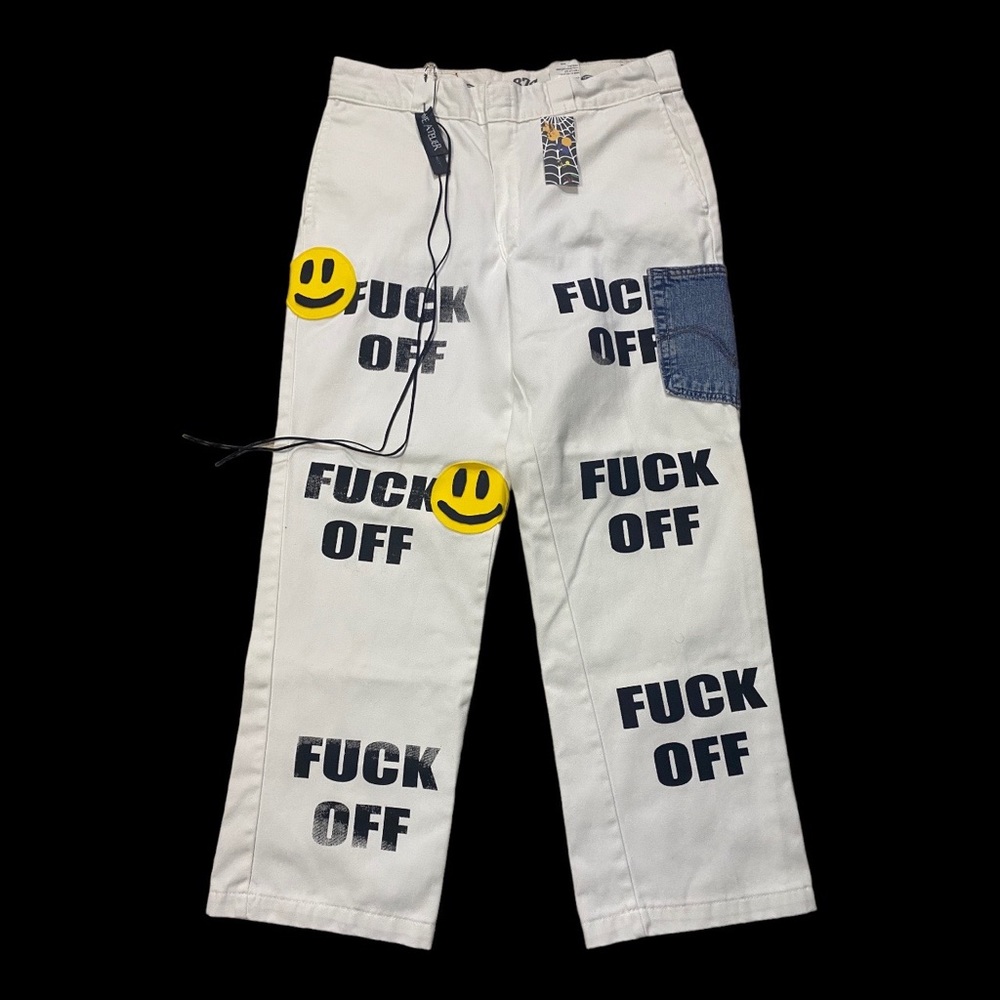 Custom ‘F*CK OFF’ Carpenter Pants 1of1